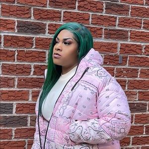 FOREVER21 Pink paisley/ bandana print jacket